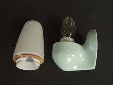 Wagenfeld Wandleuchte Lindner 6067 Keramik Mint 50er Jahre -  defektes Glas