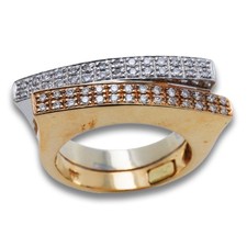 Christ Ring 585 Gold 14 Karat Bicolor Diamant 0,65 CT  Markenschmuck Damen