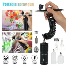 Tragbar Airbrush Set Spritzpistole Kabellose Mini Air Brush mit 0.3/0.5mm Düse