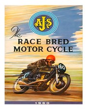 Vintage Motorrad Rennplakat