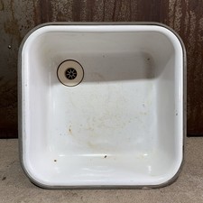 Altes Waschbecken Emaile Becken Wandwaschbecken Spülbecken L43 B43 T15 cm