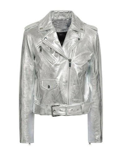 Damen echt lammfell metallic - echt,