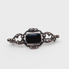 Antik Stil 925 Silber Brosche