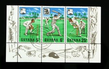  Guyana 1968, Mi. 298-300 Cricketspiel Sport KleinBogen 