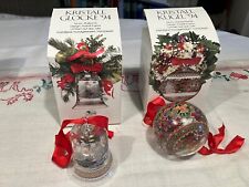 Hutschenreuther Kristall-Weihnachtskugel und Kristall-Weinachtsglocke von 1994