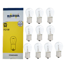 10x Narva 24V 21W P21W BA15s Glühlampe Glühbirne Kugellampe LKW Bus   N914w