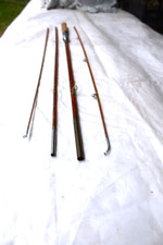 alte  Chr.Brink gespleisste Angelrute Fliege /Wechselspitze Spinnrute Vinatge