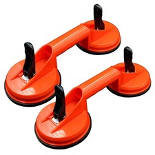 2x Saugheber Aluminium Vakuumheber 100 kg Glassauger Scheibenheber Saugnäpfe