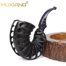 MUXIANG Bruyère Freehand Tabakpfeife Rustic Calabash Pfeife Holz pfeife Freihand