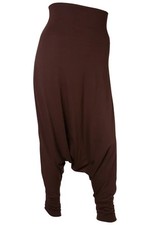 BORIS INDUSTRIES irre Harems Hose 46 (2) tiefer Schritt Baumwolle schoko braun