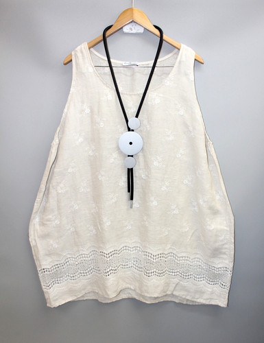 Moonshine leinen tunika bluse - moonshine,