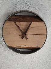 Wanduhr 03: Echtholz, Edelstahl, Handarbeit, Einzelstück, Durchmesser 22 cm