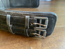 Ledergurt Sattelgurt Kurzgurt schwarz 75 cm Dressur Warmblut top