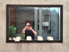 Spiegel schwarz metall - Zustand gut