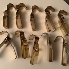 10 Clips für Teppiche Chromfarben Teppichklammern Gripper gold 14cm Stabil