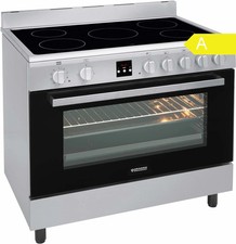 Oranier Elektroherd 90cm Ceran 5 Zonen Edelstahl A 105L Koch-Back-Station
