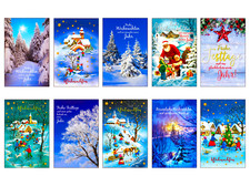 10 Weihnachtskarten je Set Weihnachten Christmas Glückwunschkarte mit Umschlag