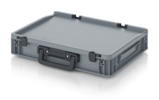 Koffer 40x30x9 Plastikkoffer Kuststoffkoffer Box Transportkiste Transportcase