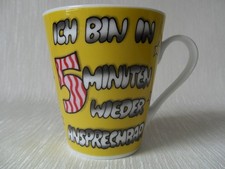 FLIRT Tasse ICH BIN IN 5 MINUTEN WIEDER ANSPRECHBAR Bürotasse Neu m. Etikett