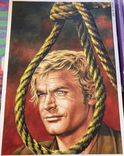 Originalzeichnung RONCO Cover Titelbild Günther König Gemälde 1974 Terence Hill