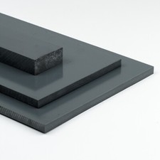 PVC Platte Zuschnitt Stärke 50mm grau RAL 7011 PVC-U Kunststoff Plastik flach 