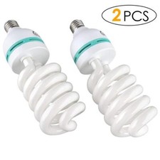 Energiesparlampe Dauerlicht Fotolampe Tageslicht 135W 5500K E27 Studiolampe 2er