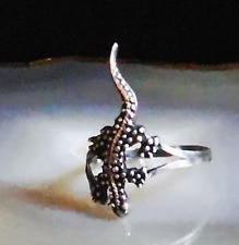 Ring Silber 925 Gecko Salamander filigran gearbeitet 18mm putzig