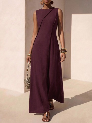 Langes damenkleid bordeaux - in,