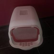 Katzentoilette rosa weiß