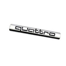 Für Audi Quattro Schriftzug Embleme Aufkleber Logo Badge Auto Metal Silber