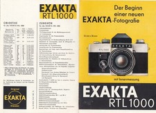 DRESDEN, Prospekt 1969, EXAKTA Kamera RTL 1000 Fotografie