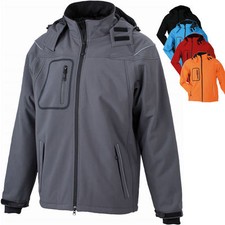 James & Nicholson Herren Winter Softshell Jacke Sweatshirt Pullover Shirt S-3XL