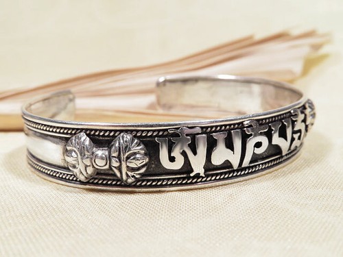 Mantra armreif 925er silber - armreif,