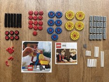 Alte Lego Zahnräder  Achsen Ketten Lochstein Bauanleitungen 803 812 vintage 80er