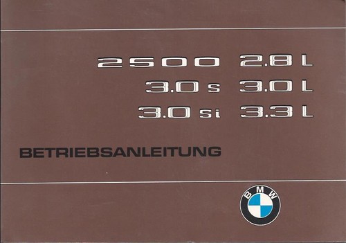 Bmw betriebsanleitung 1975 - bmw, e3