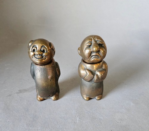 Vintage bronze mönch - 2x,