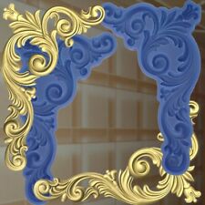 Negativform Gießform Mould Verzierung Dekor Relief Silikon Ecke Stuck (170)