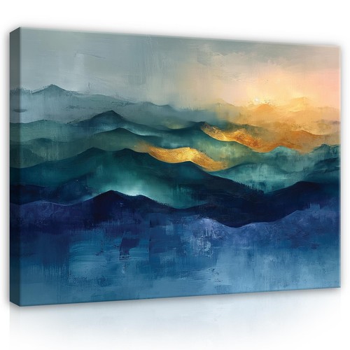 Leinwandbild abstrakt blau - abstrakt,