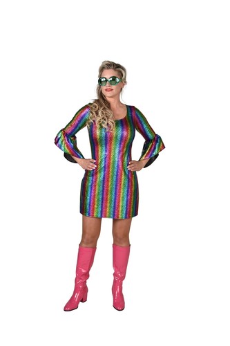 Disco kleid multicolor - disco,
