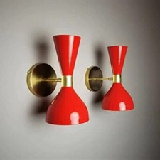 Paar Mid Century Messing