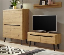 Wohnwand in Artisan Eiche und