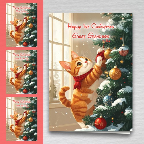 Weihnachtskarte katze für - katze,