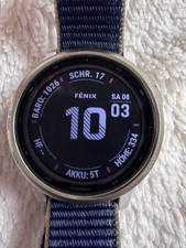 Garmin Fenix 6S Pro Solar Edition GPS Watch - Beige/Weissgold (010-02409-11 )
