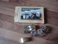 Serviettenringe versilbert, 6 Stück, Sonne/Mond/Sterne, Durchmesser ca. 4,5 cm