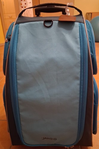 Blauer kinder trolley mit - blauer, kinder-trolley