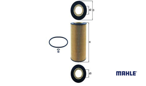 Mahle 123 ölfilter für - ox, 123/1d