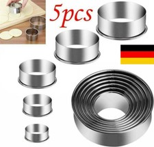 5 Stk Metall runde Ausstechform Keksausstecher Edelstahl Ausstechformen DE