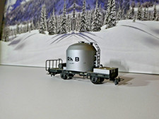 BEMO 2252 107 - RhB Güterwagen Zementwagen Mohrenkopf Uce 8077 - Spur H0m 1:87