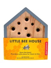LITTLE BEE HOUSE Bienenhaus Insektenhotel, Holz, 12cm, KIKKERLAND