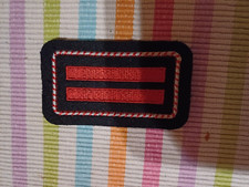 altes Dienstgradabzeichen Feuerwehr NRW Oberbrandmeister 2 rot Balken rot/silbe